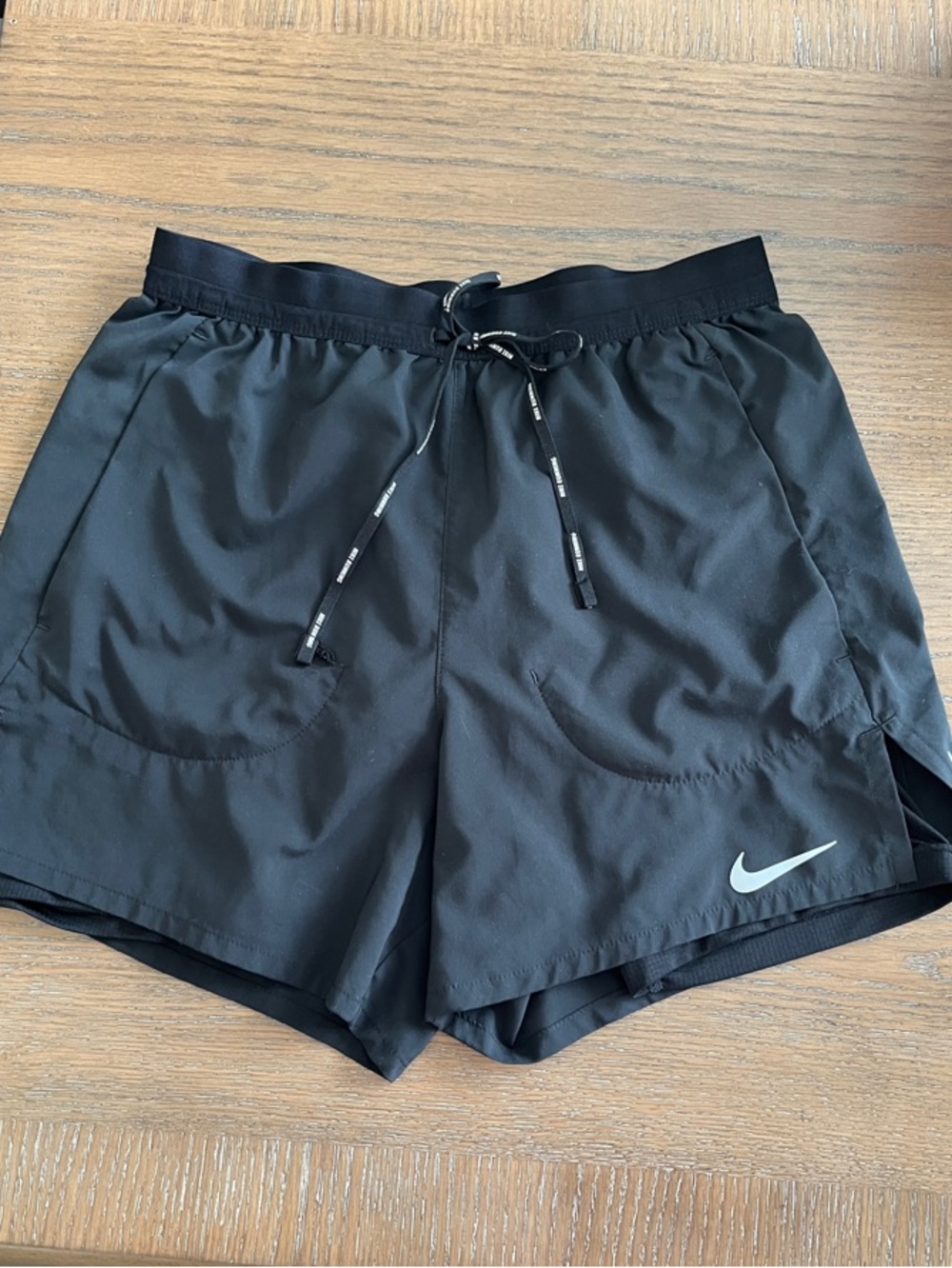 Nike Black‎ Athletic Running Shorts with Reflective Swoosh